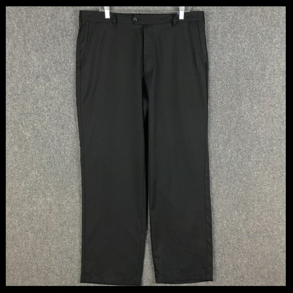 TourMax Golf Pants Men's‎ 38/32 100% Polyester Black Chino Adults